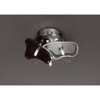 M0704 Otto Ceiling/Wall 3 Light G4 Round Polished Chrome/Frosted Glass/Black Glass