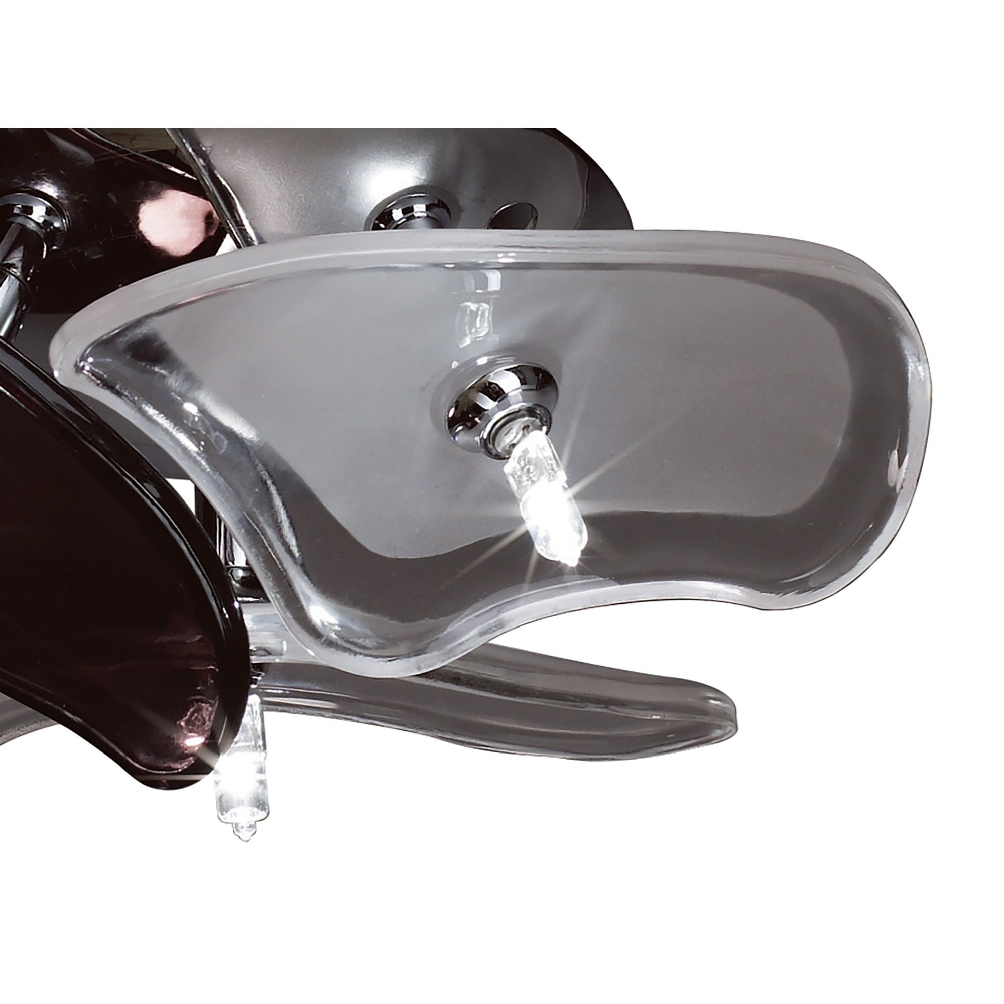 M0704 Otto Ceiling/Wall 3 Light G4 Round Polished Chrome/Frosted Glass/Black Glass