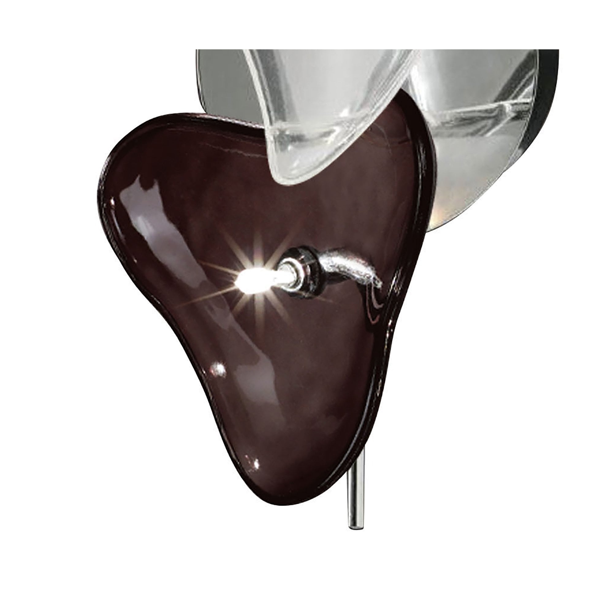 M0705 Otto Ceiling/Wall 2 Light G4 Bar Polished Chrome/Frosted Glass/Black Glass