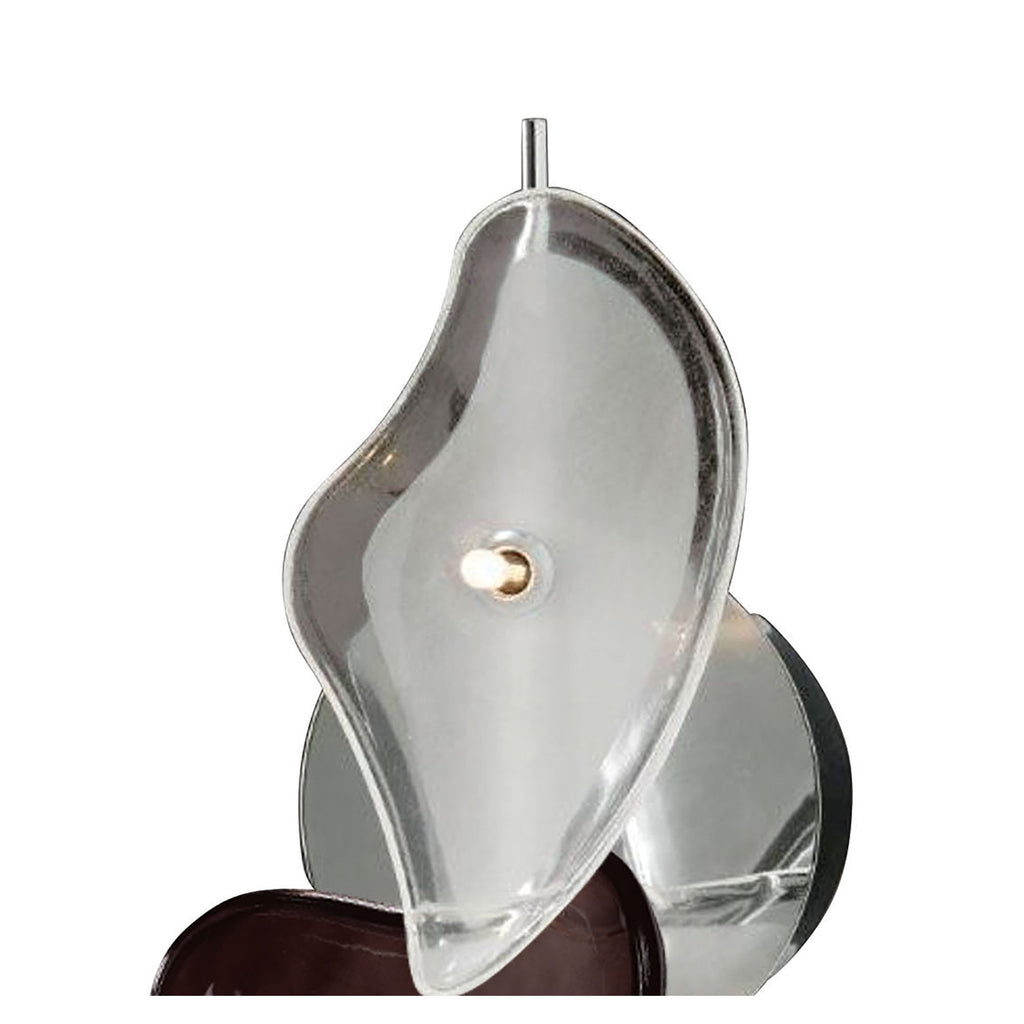M0705 Otto Ceiling/Wall 2 Light G4 Bar Polished Chrome/Frosted Glass/Black Glass (S)