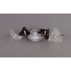 M0707 Otto Ceiling/Wall 5 Light G4 Bar Polished Chrome/Frosted Glass/Black Glass