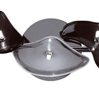 M0707 Otto Ceiling/Wall 5 Light G4 Bar Polished Chrome/Frosted Glass/Black Glass