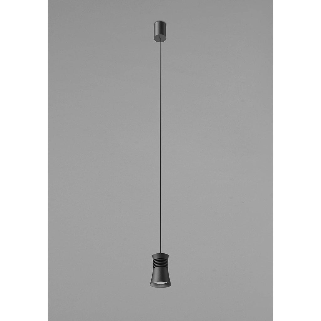 M7791 Pagoda Pendant 1 Light Black
