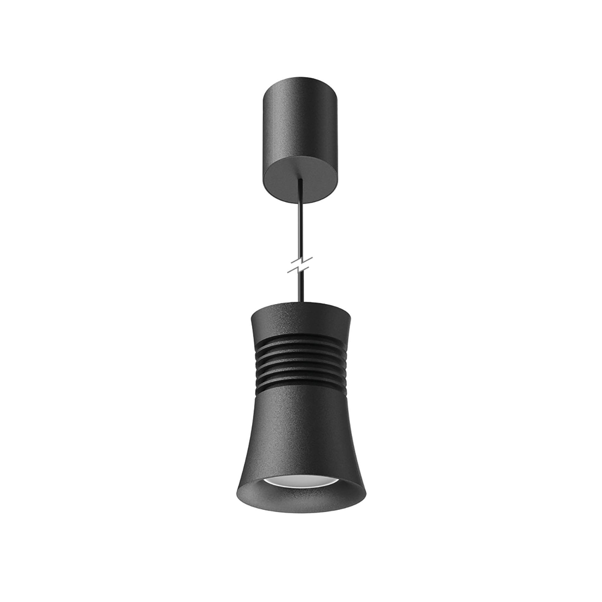 M7791 Pagoda Pendant 1 Light Black