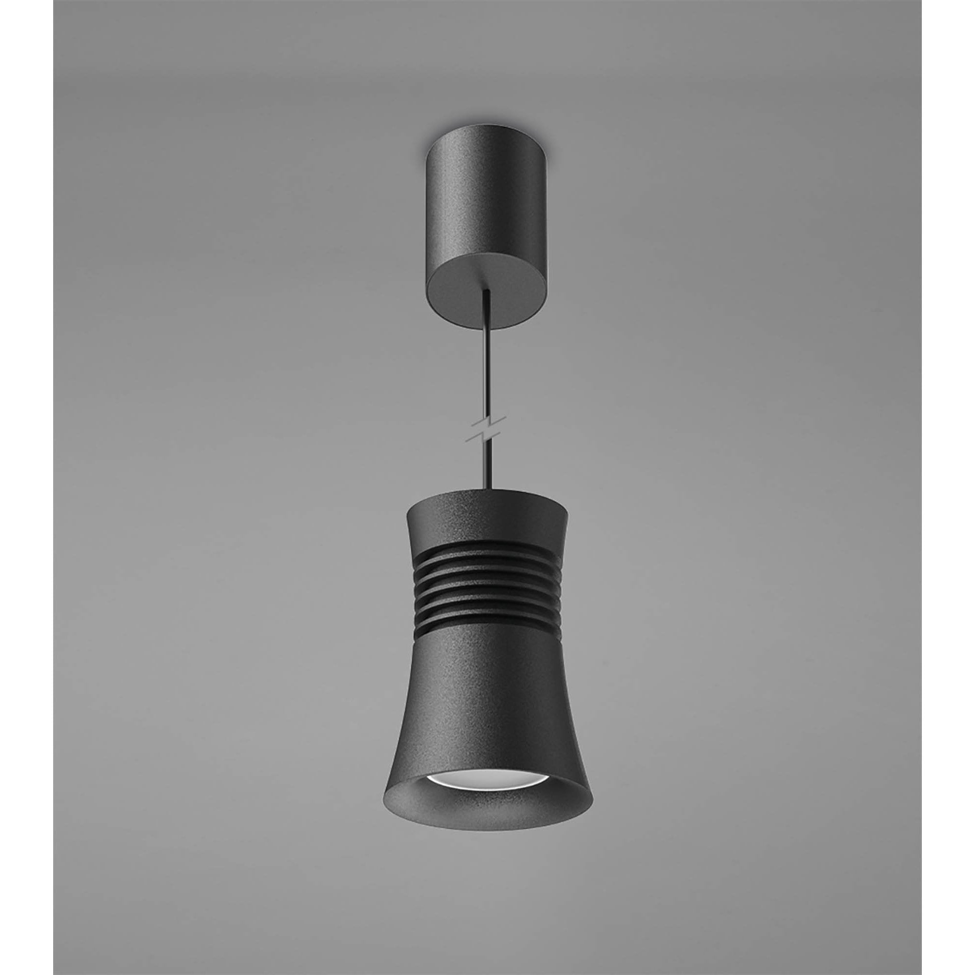 M7791 Pagoda Pendant 1 Light Black