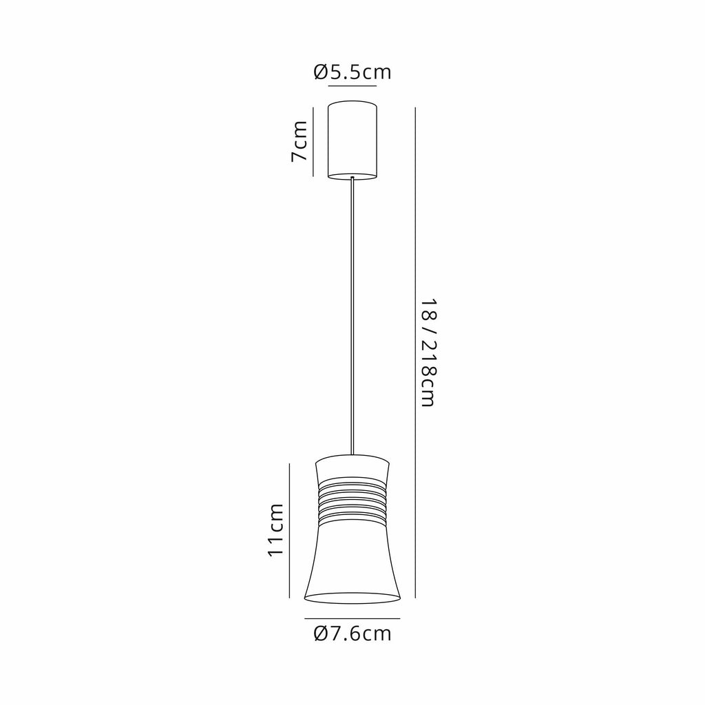 M7790 Pagoda Pendant 1 Light White