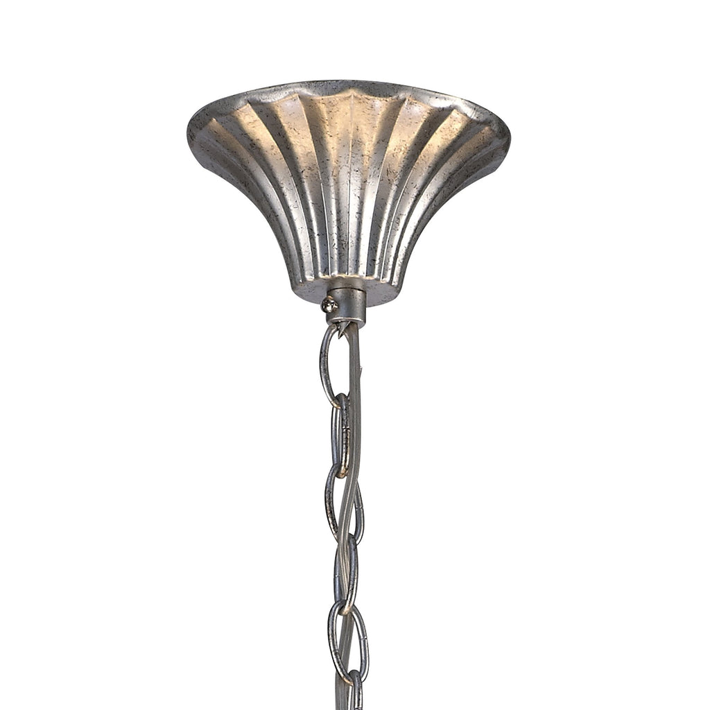 M6207/CS Paola Pendant 95cm Round 8 Light Silver Painting Cream Shades