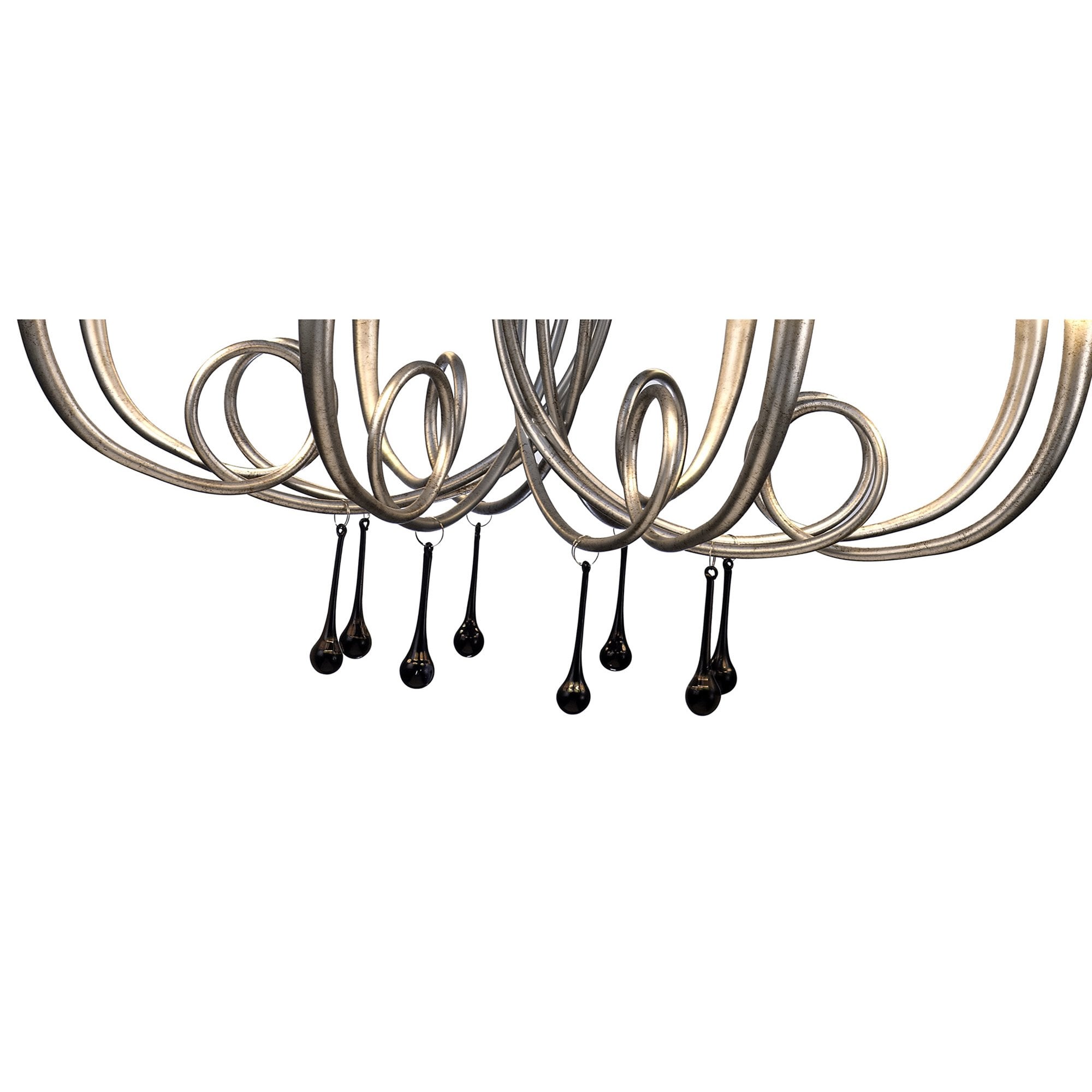 M6207/CS Paola Pendant 95cm Round 8 Light Silver Painting Cream Shades