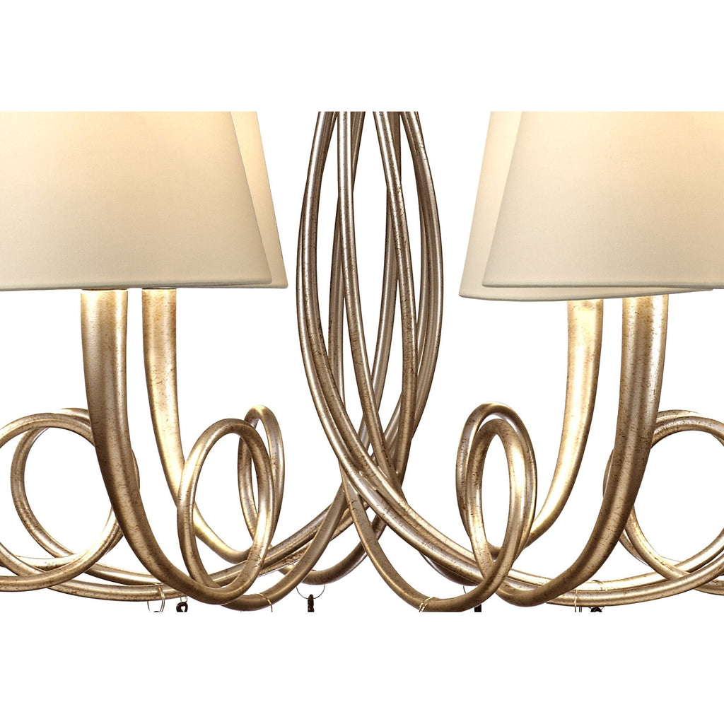 M6207/CS Paola Pendant 95cm Round 8 Light Silver Painting Cream Shades