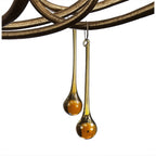 M6205/BS Paola Pendant 95cm Round 8 Light Gold Painting Black Shades