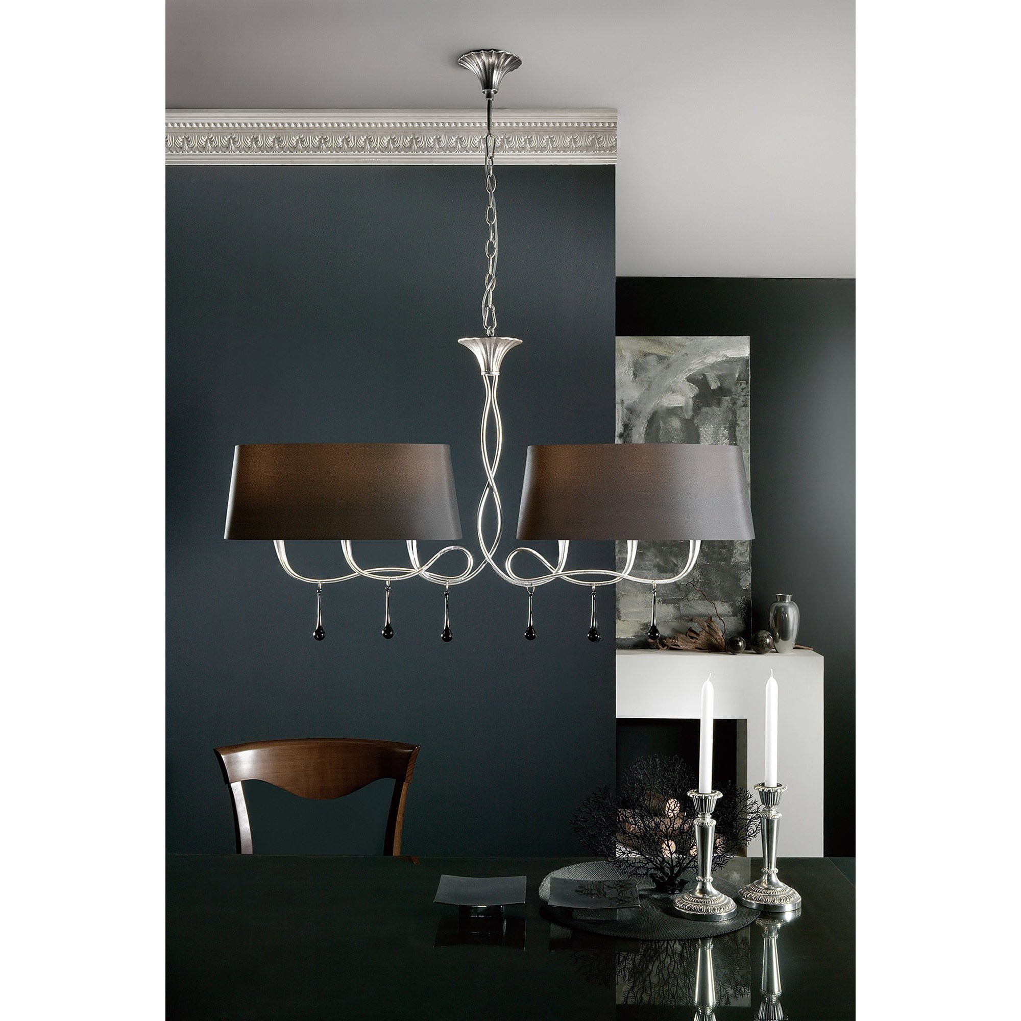 M0548 Paola Wall Lamp 1 Light E14 Gold Painted Cream Shade & Amber Glass Droplets