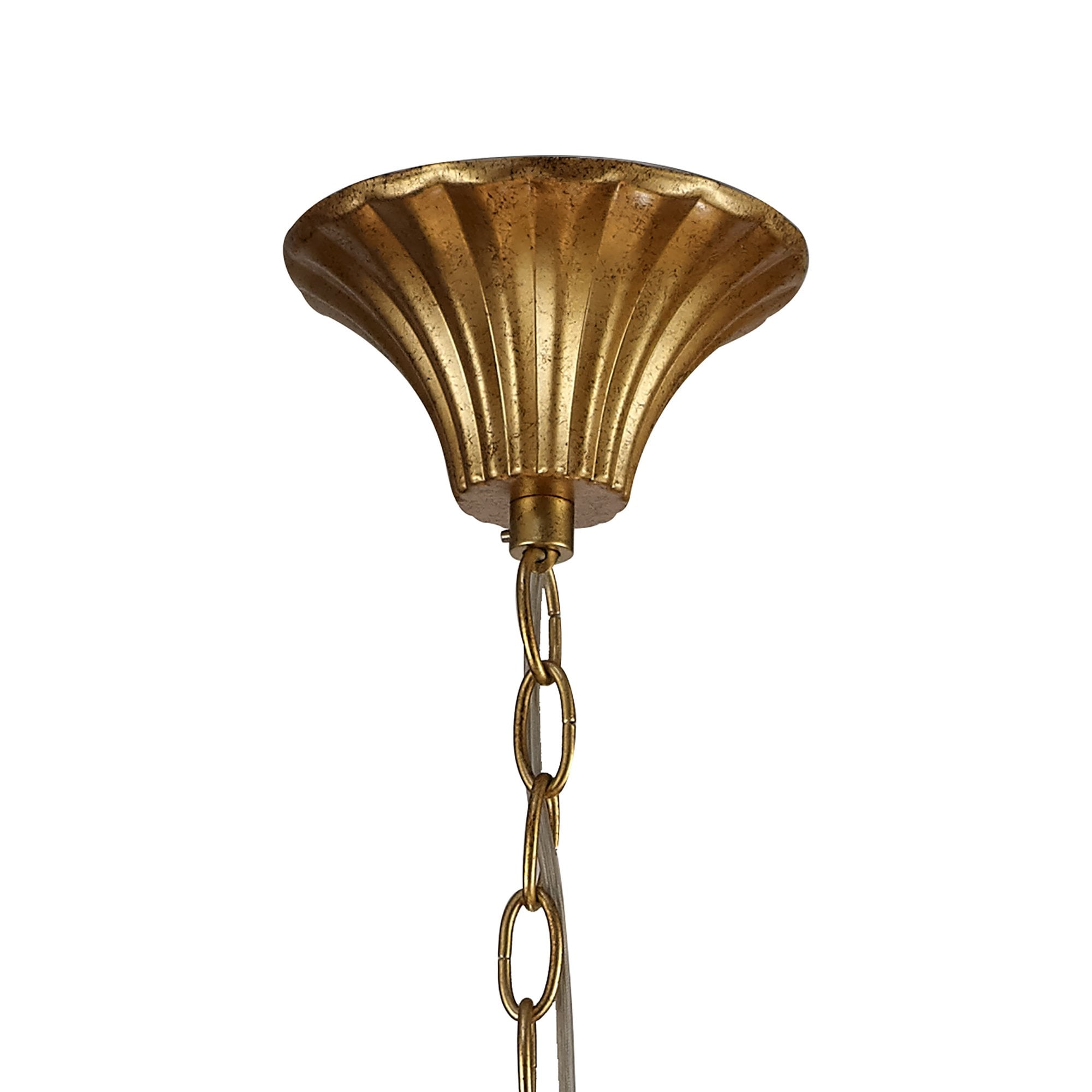 M6206/BS Paola Pendant 70cm Round 5 Light Gold Painting Black Shades