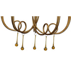 M6206/BS Paola Pendant 70cm Round 5 Light Gold Painting Black Shades