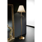 M0548/BS Paola Wall Lamp 1 Light E14 Gold Painted Black Shade & Amber Glass Droplets