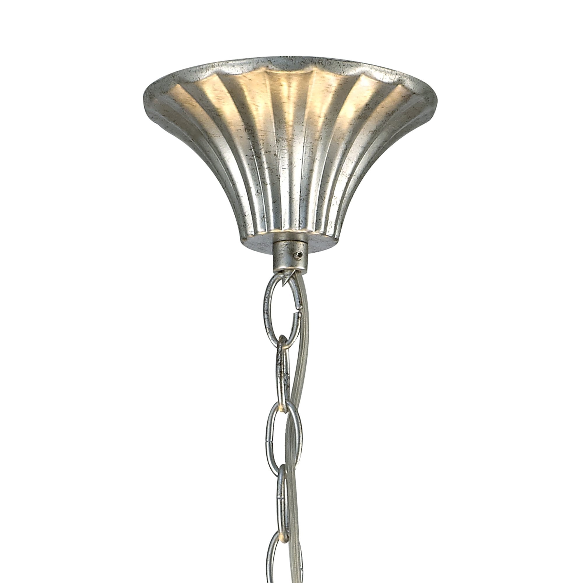 M6208/CS Paola Pendant 70cm Round 5 Light Silver Painting Cream Shades
