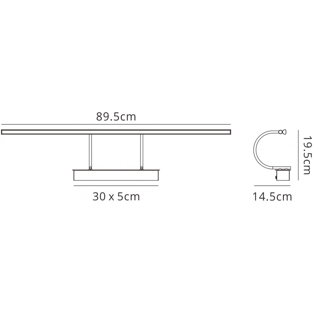 M6384 Paracuru Wall Lamp/Picture Light 18W Polished Chrome