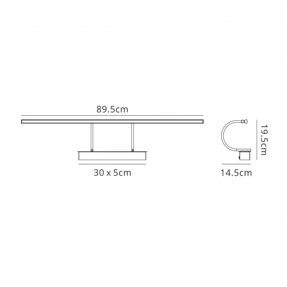 M6385 Paracuru Wall Lamp/Picture Light 18W Antique Brass (S)