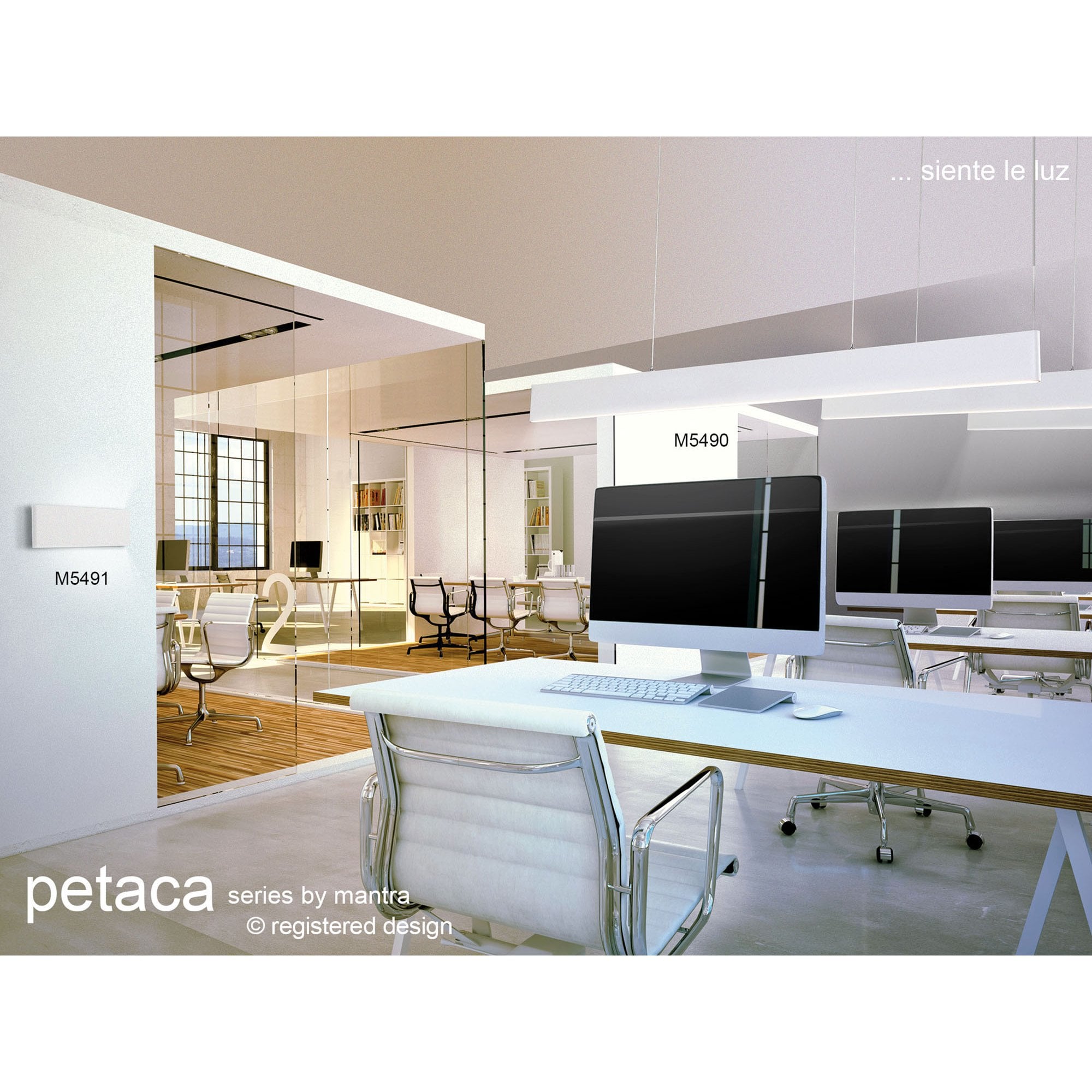 M5512 Petaca Flush 60cm Round 47W LED Matt White / Acrylic