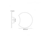 M5511 Petaca Wall Lamp 25cm Round 8W LED Matt White/Acrylic