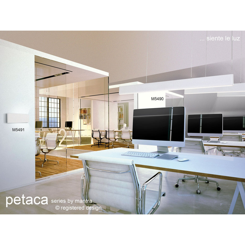 M5491 Petaca Wall Lamp 12W LED Matt White/Acrylic