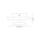 M7241 Polar Wall Lamp Coat Rack 6W LED Black