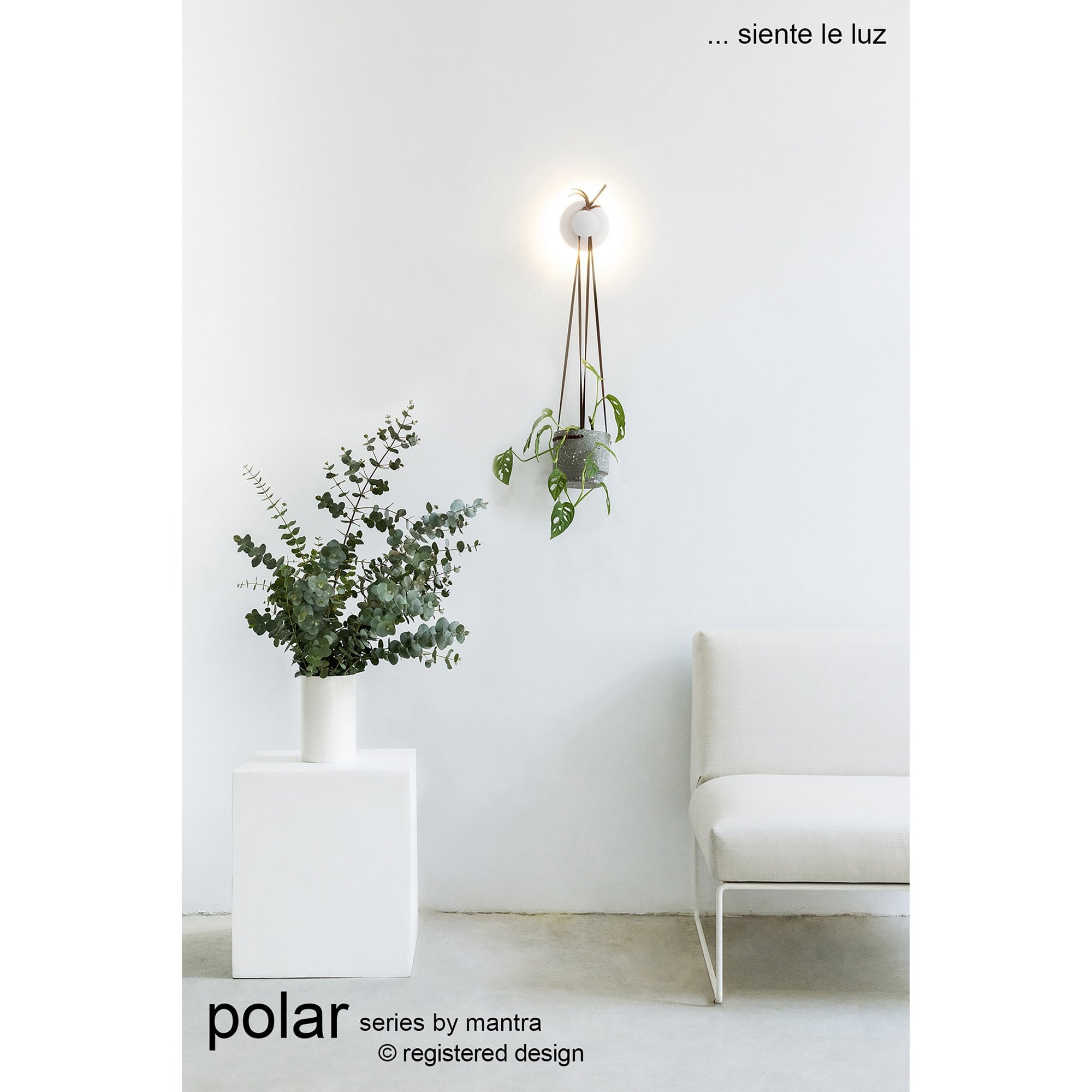 M7241 Polar Wall Lamp Coat Rack 6W LED Black