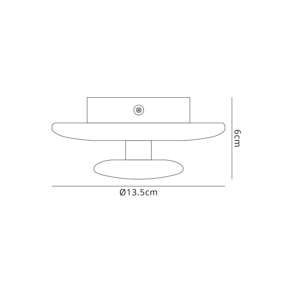M7240 Polar Wall Lamp Coat Rack 6W LED White