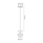 M7138 Polinesia Outdoor Floor Lamp 1 Light Beige Oscu