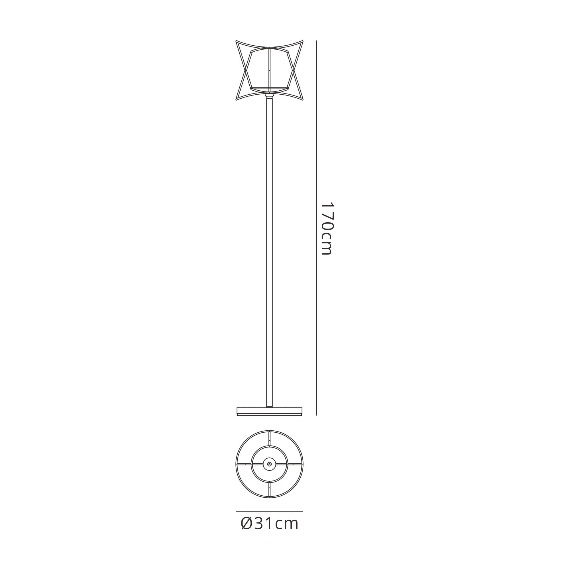 M7138 Polinesia Outdoor Floor Lamp 1 Light Beige Oscu