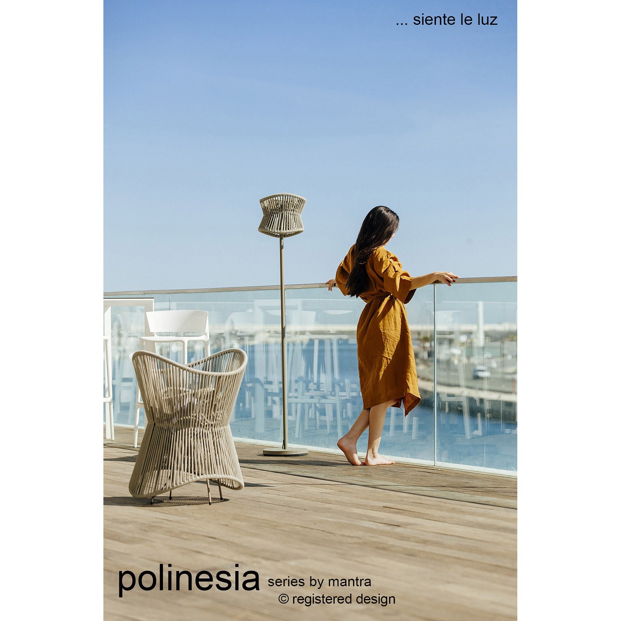 M7136 Polinesia Outdoor 56cm Table Lamp 1 Light Beige Oscu