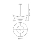 M7130 Polinesia Outdoor 60cm Pendant 1 Light Beige Oscu