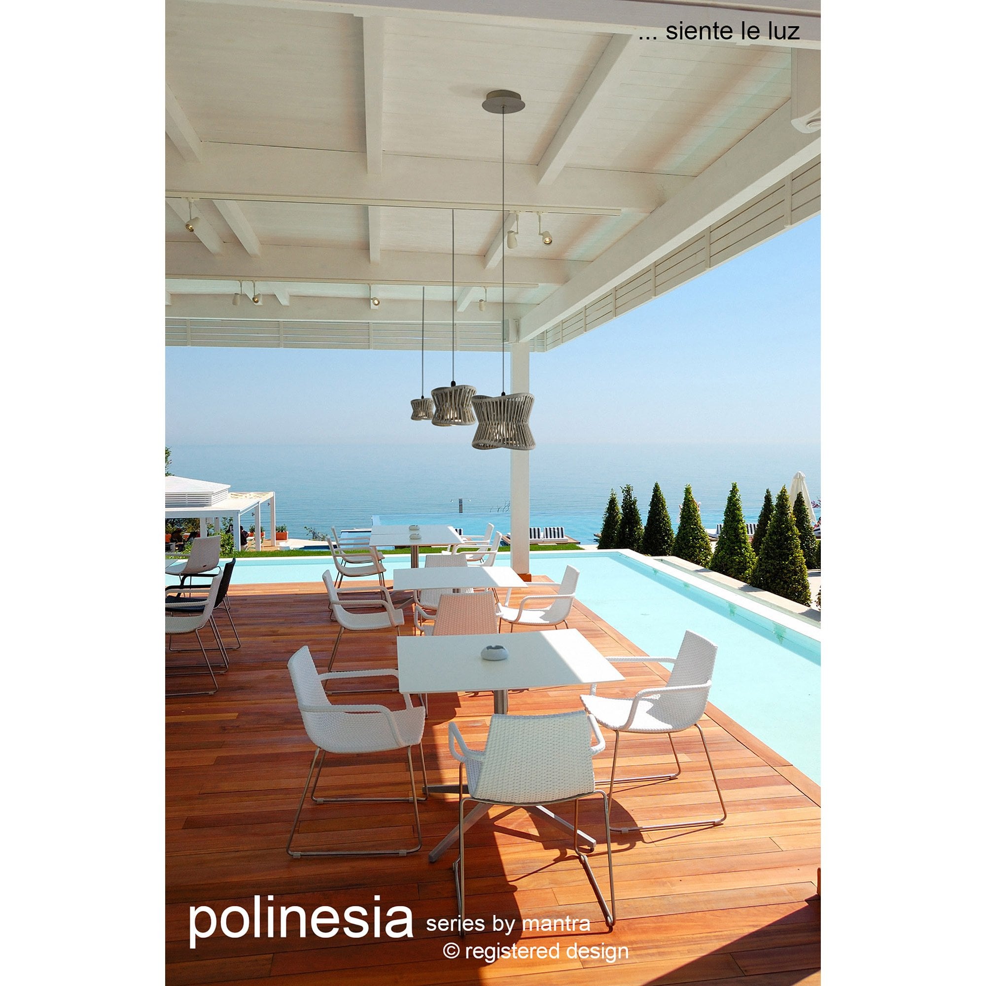 M7130 Polinesia Outdoor 60cm Pendant 1 Light Beige Oscu