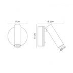 M6075 Prea Wall/Reading Light 3W LED Switched White