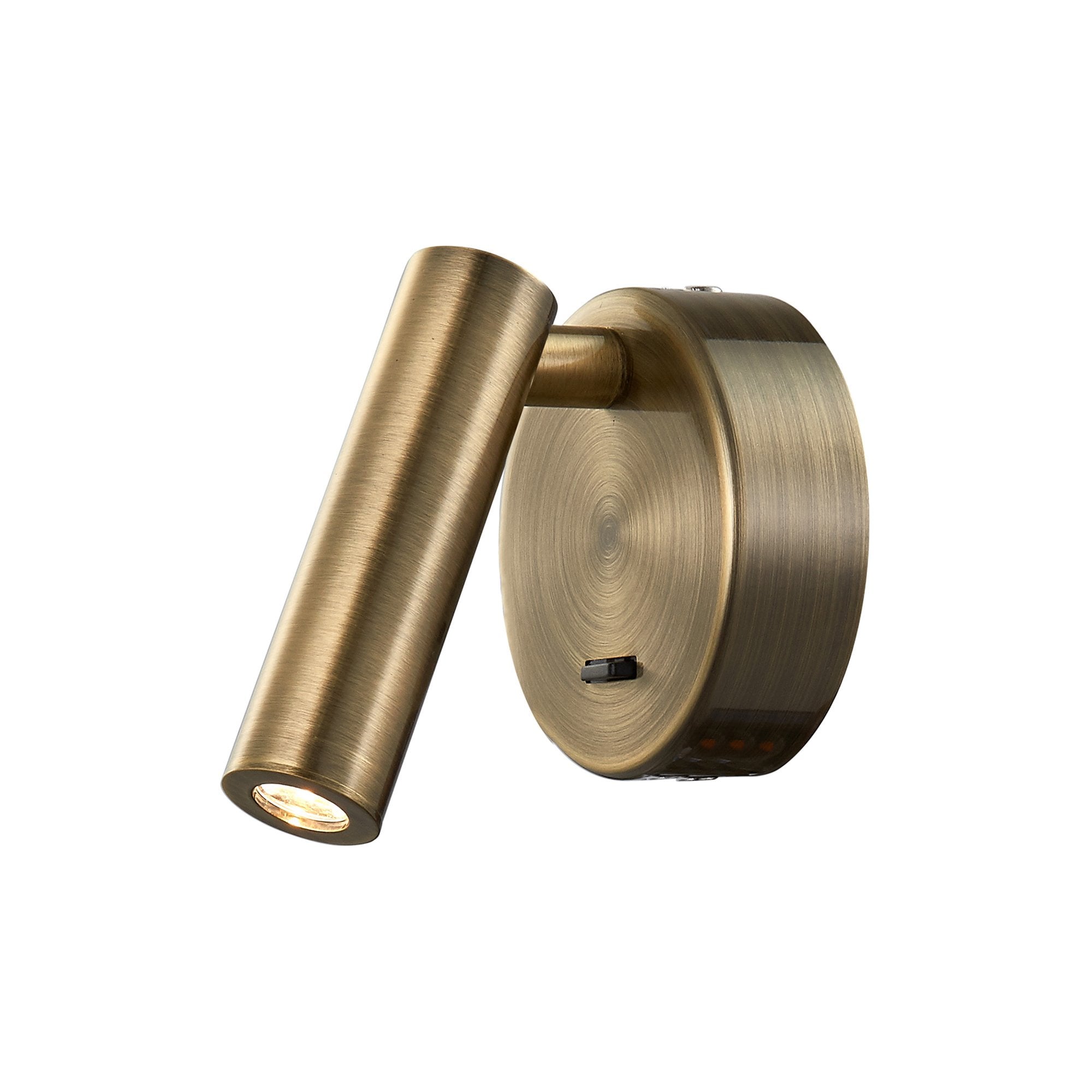 M6077 Prea Wall/Reading Light 3W LED Switched Antique Brass