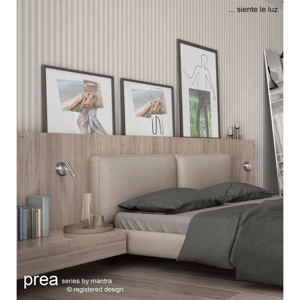 M6076 Prea Wall/Reading Light 3W LED Switched Satin Nickel