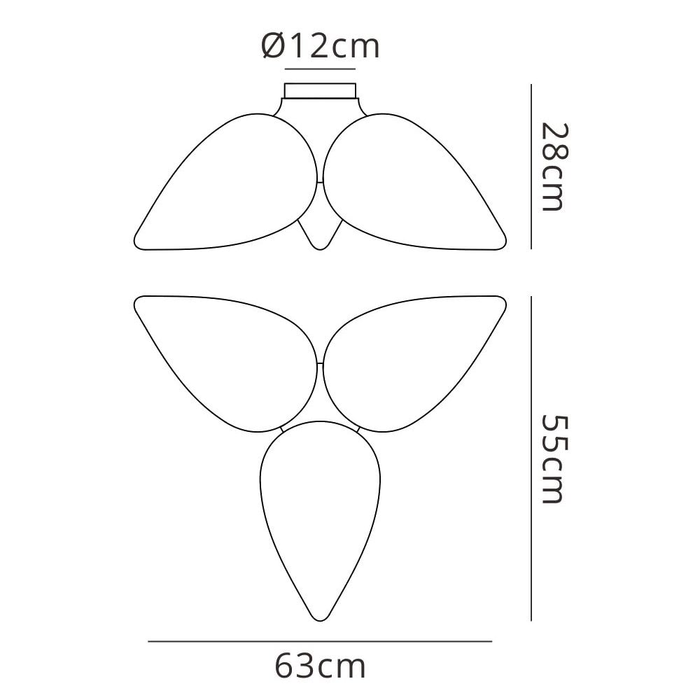 M1491 Palma Ceiling 3 Light CFL Outdoor Matt White/Opal White