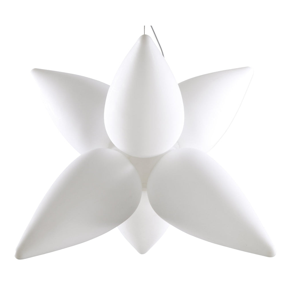 M1492 Palma Pendant 6 Light E27 Outdoor Matt White/Opal White