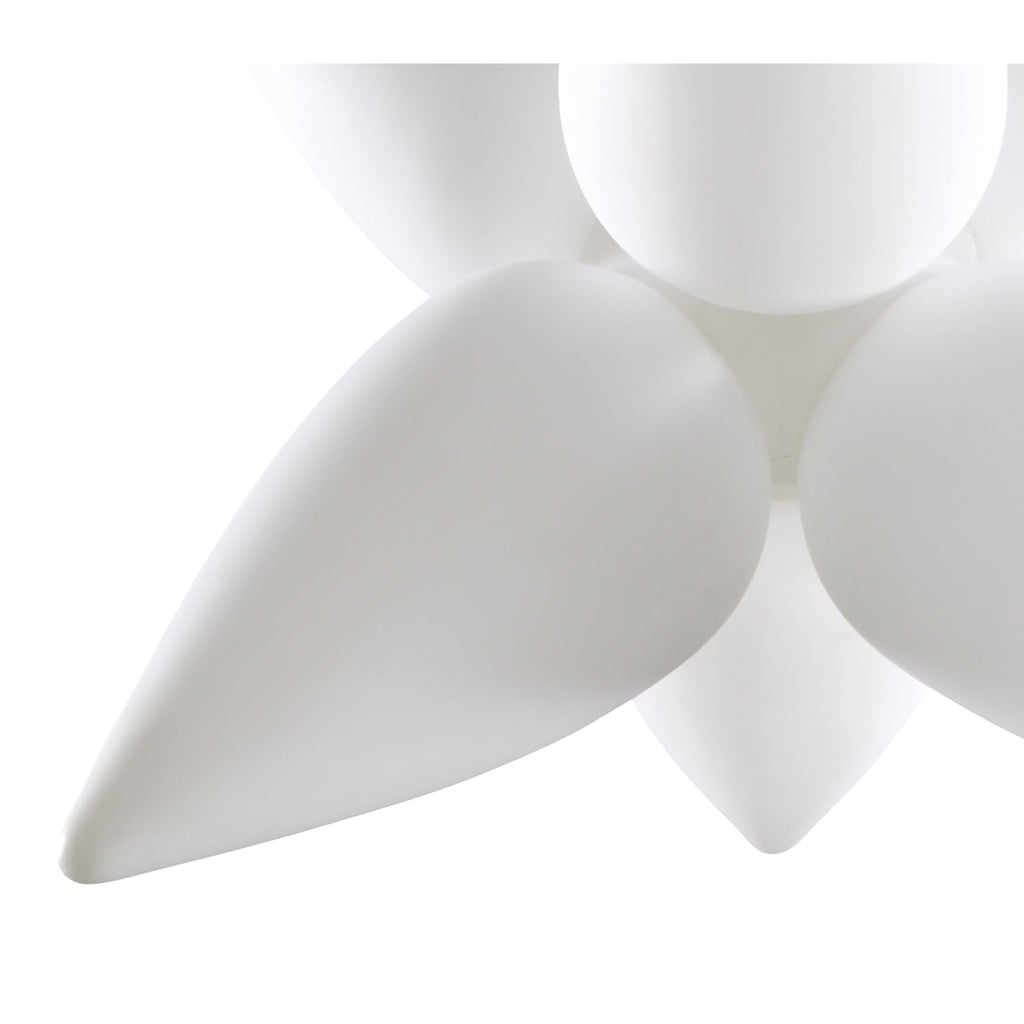 M1492 Palma Pendant 6 Light E27 Outdoor Matt White/Opal White