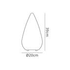 M1494 Palma Table Lamp 1 Light E27 Outdoor Opal White
