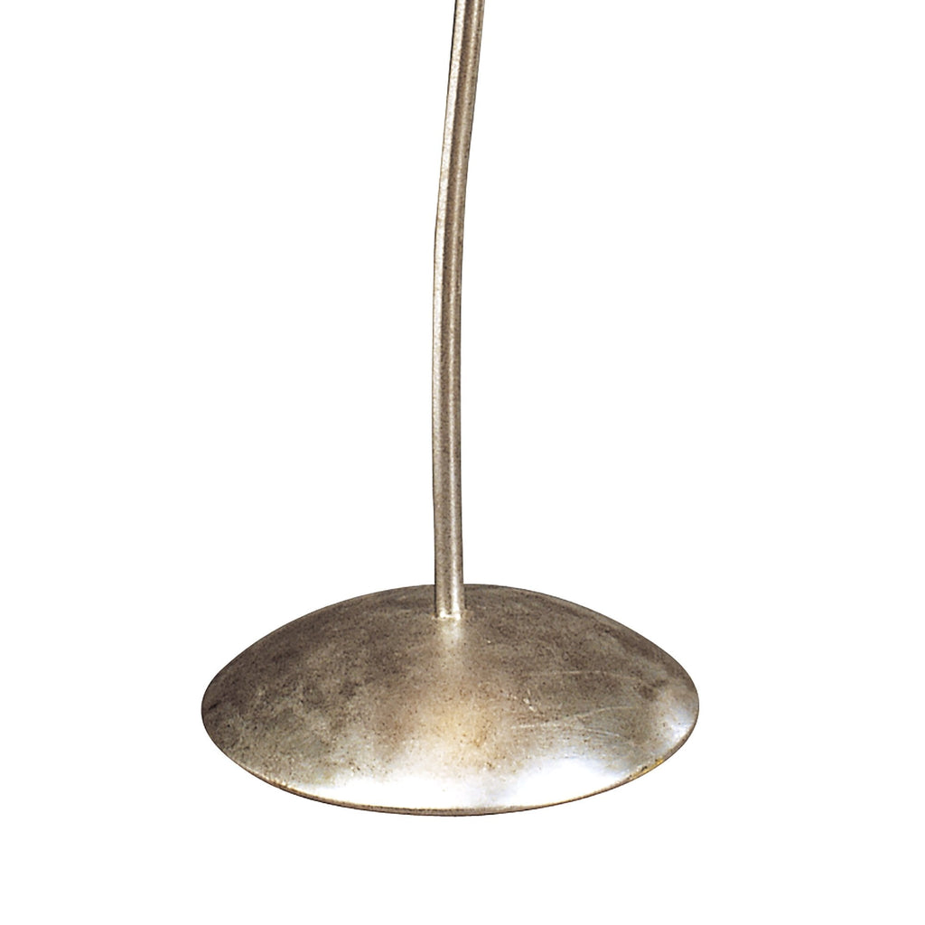 M0533 Paola Floor Lamp 1 Light E27 Silver Painted Black Shade & Black Glass Droplets