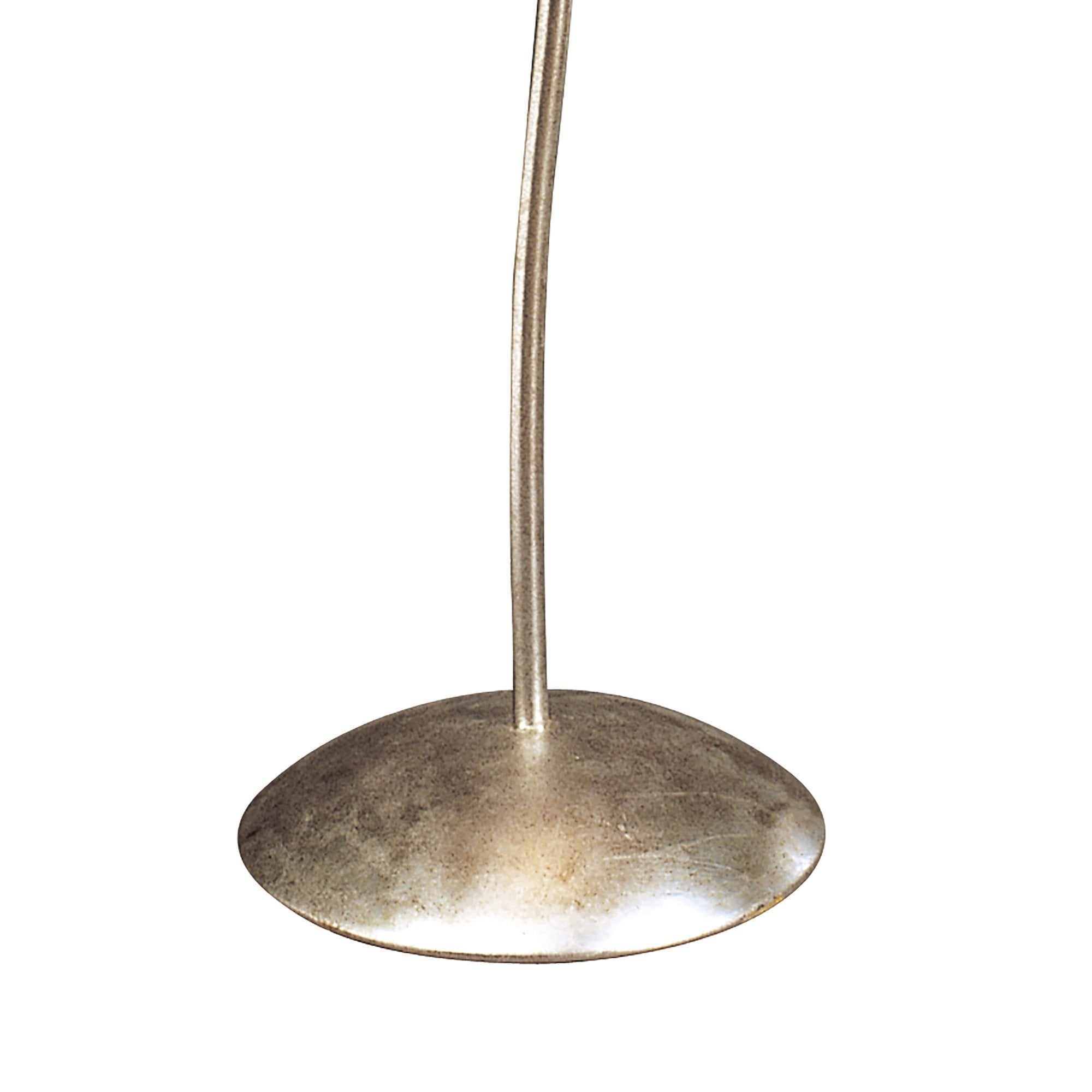 M0533 Paola Floor Lamp 1 Light E27 Silver Painted Black Shade & Black Glass Droplets
