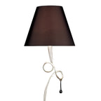 M0533 Paola Floor Lamp 1 Light E27 Silver Painted Black Shade & Black Glass Droplets