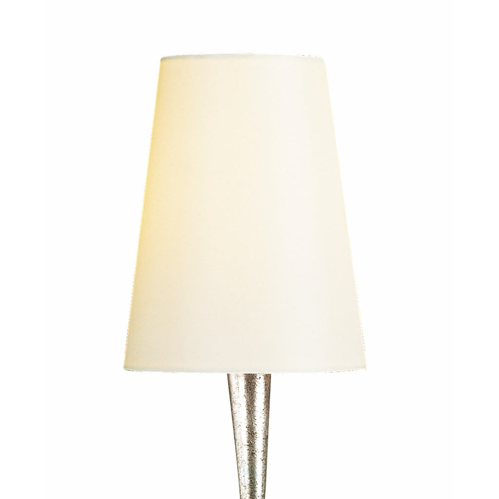 M0535/CS Paola Table Lamp 1 Light E14 Silver Painted Cream Shade & Black Glass Droplets