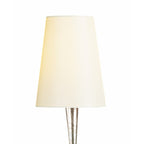 M0535/CS Paola Table Lamp 1 Light E14 Silver Painted Cream Shade & Black Glass Droplets