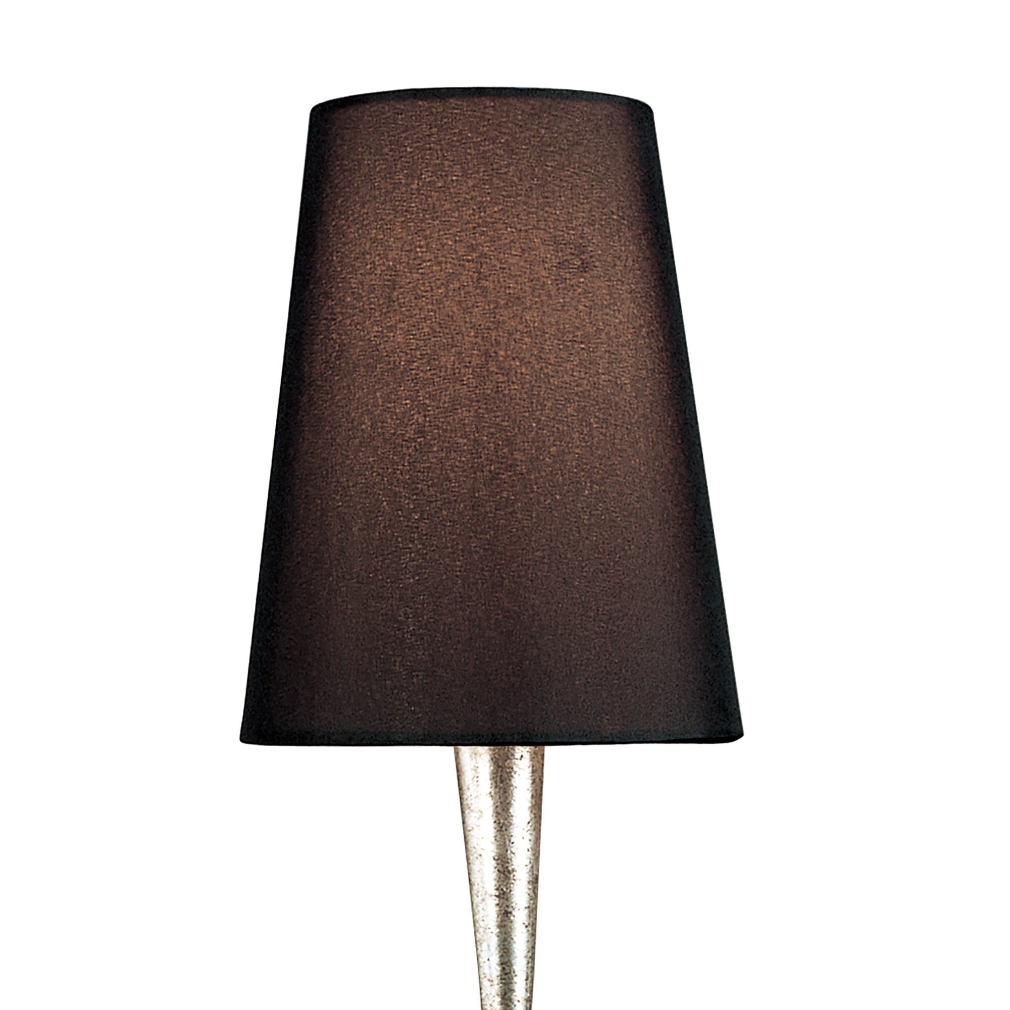 M0535 Paola Table Lamp 1 Light E14 Silver Painted Black Shade & Black Glass Droplets