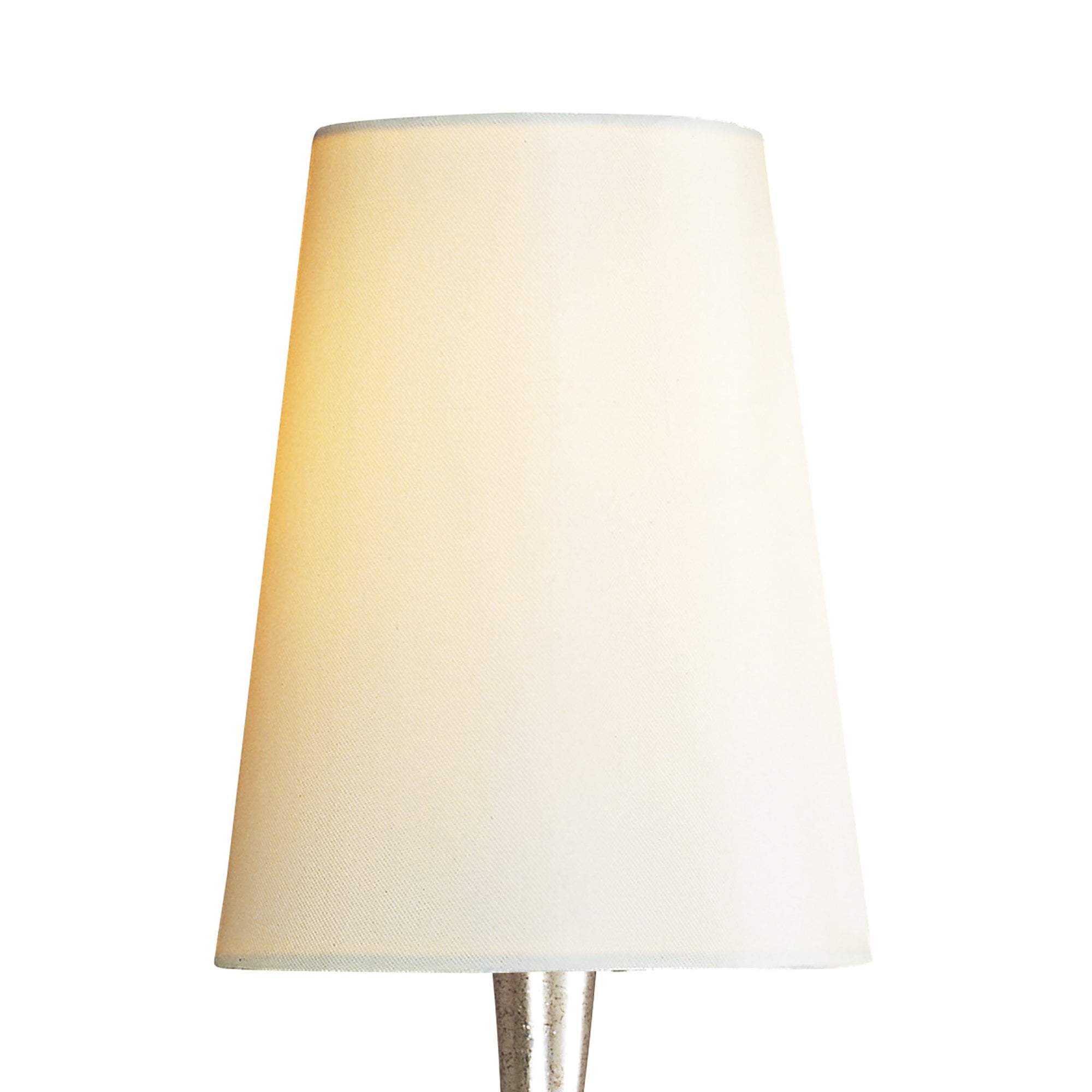 M0538/S/CS Paola Wall Lamp Switched 1 Light E14 Silver Painted Cream Shade & Black Glass Droplets