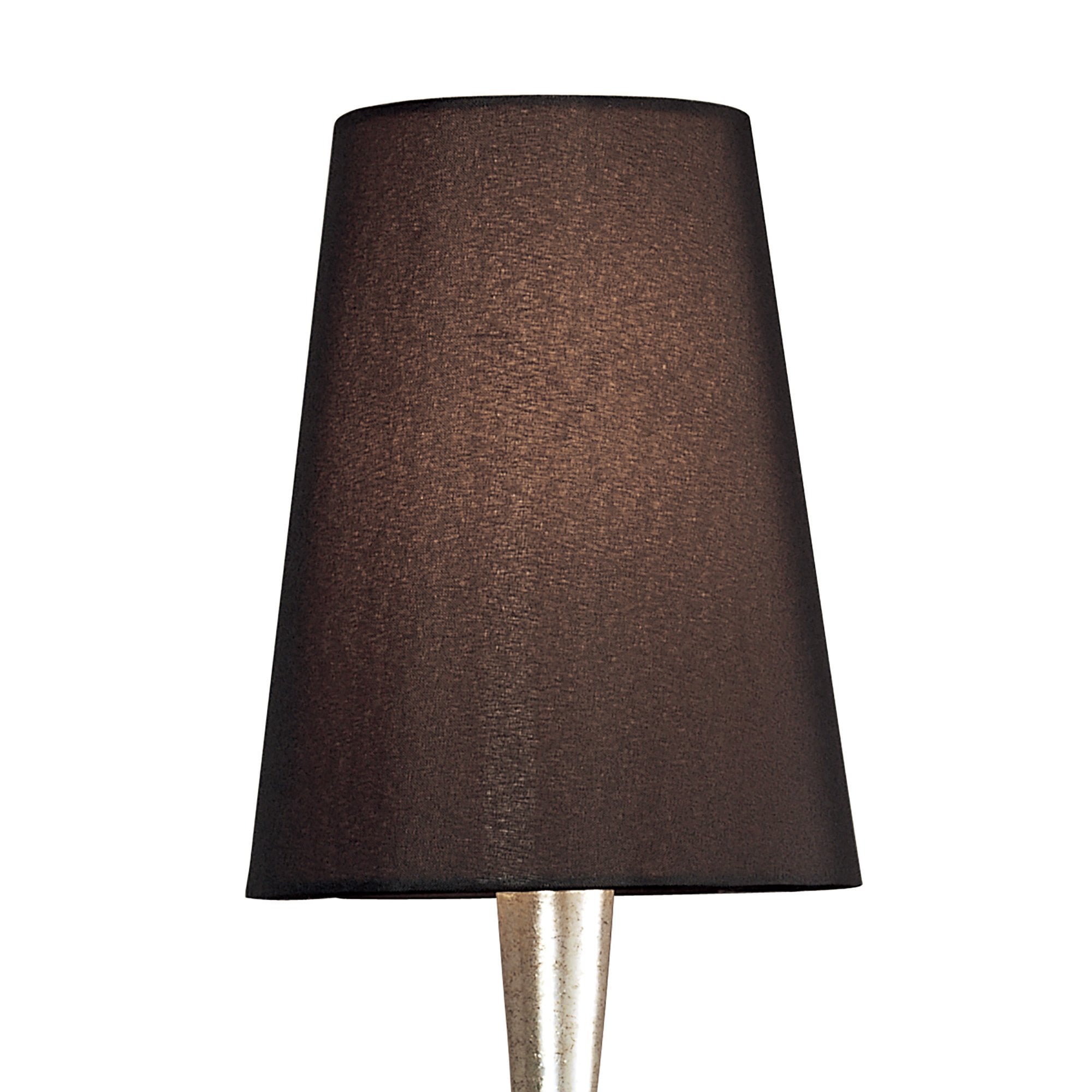 M0538 Paola Wall Lamp 1 Light E14 Silver Painted Black Shade & Black Glass Droplets
