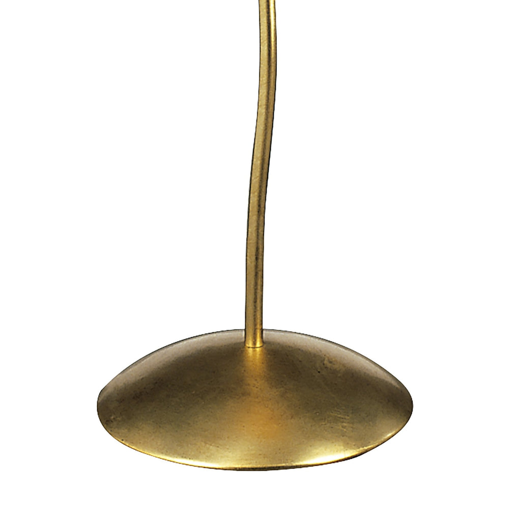 M0543/BS Paola Floor Lamp 1 Light E27 Gold Painted Black Shade & Amber Glass Droplets