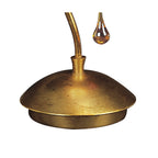 M0545/BS Paola Table Lamp 1 Light E14 Gold Painted Black Shade & Amber Glass Droplets