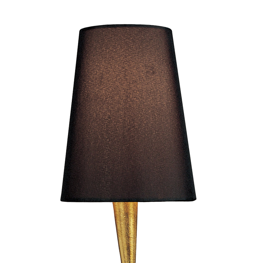 M0545/BS Paola Table Lamp 1 Light E14 Gold Painted Black Shade & Amber Glass Droplets